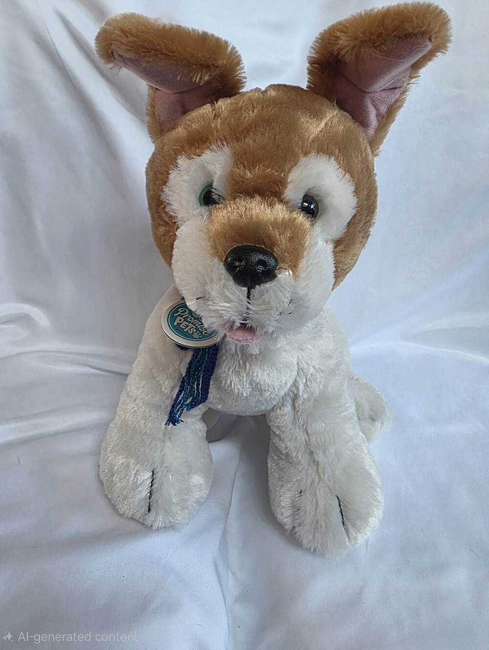 Build-A-Bear Promise Pets Brown & White Plush Dog Stuffed Animal 15"